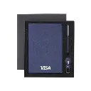 LENZEN - CHANGE ZERO Sustainable Gift Set with Refillable Notebook, Pen & USB Keychain - Navy (6).webp