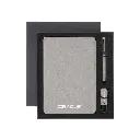 LENZEN - CHANGE ZERO Sustainable Gift Set with Refillable Notebook, Pen & USB Keychain - Grey.webp