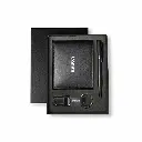 BIBURY - Set of Men's Wallet, Key Chain and Pen - Black (5).webp