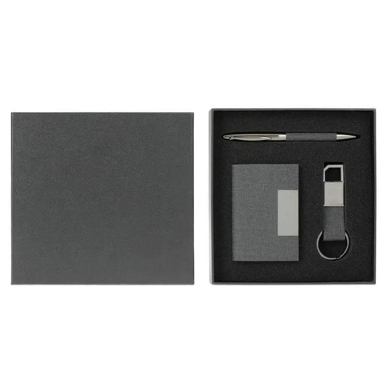 SILVAN - Giftology Gift Set ( Card Holder, Key Chain and Pen ) - Black.webp