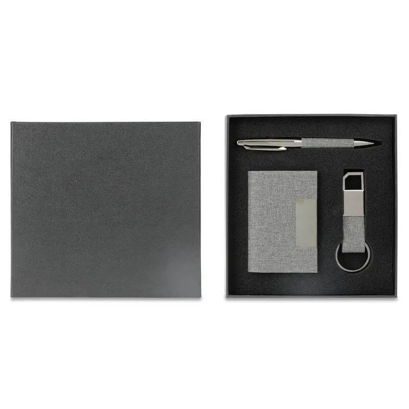 SILVAN - Giftology Gift Set ( Card Holder, Key Chain and Pen ) - Grey.webp