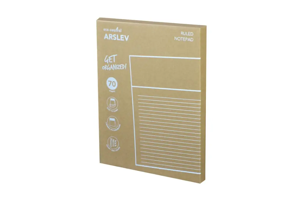 ARSLEV - A4 Ruled Desk Notepad with Pen, Ruler and U-clips.webp
