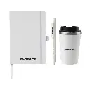KOKSI - Giftology Set of Double Walled Tumbler, A5 Notebook and Pen - White (2).webp