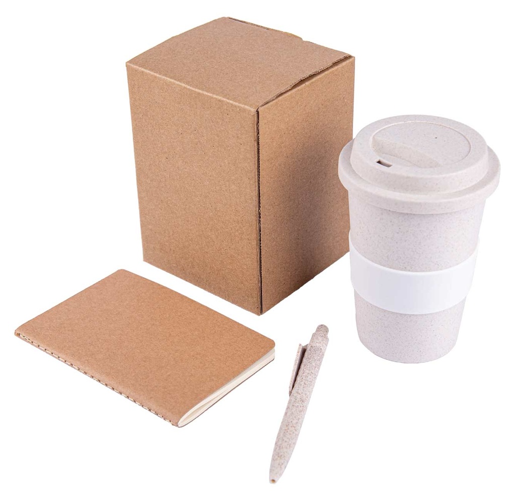 KORGAN - Eco Set of Mug, Notebook and Pen