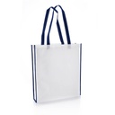 Non-Woven Shopping Bag Vertical White/N.Blue