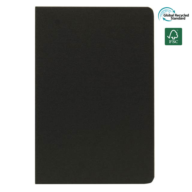 ORSHA - SANTHOME A5 rPET & Certified Notebook - Black (Anti-Microbial)