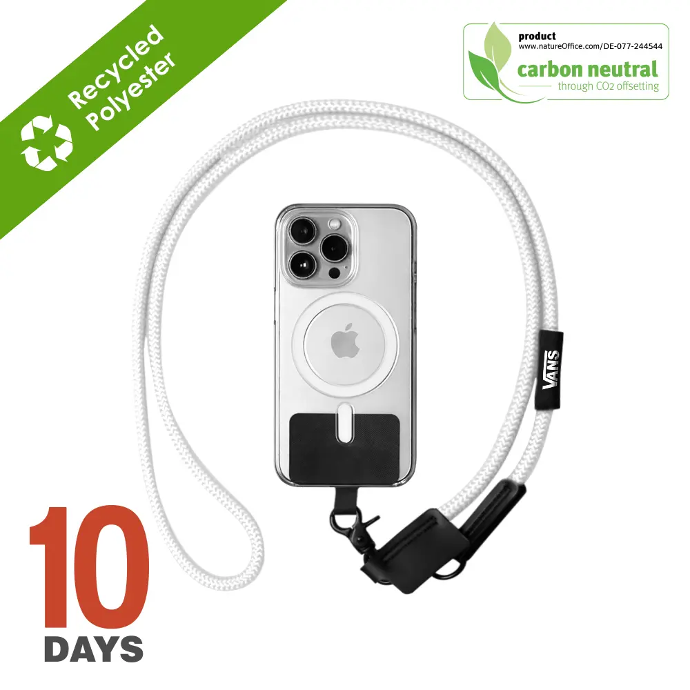  WEI Phone strap with insert Card - White