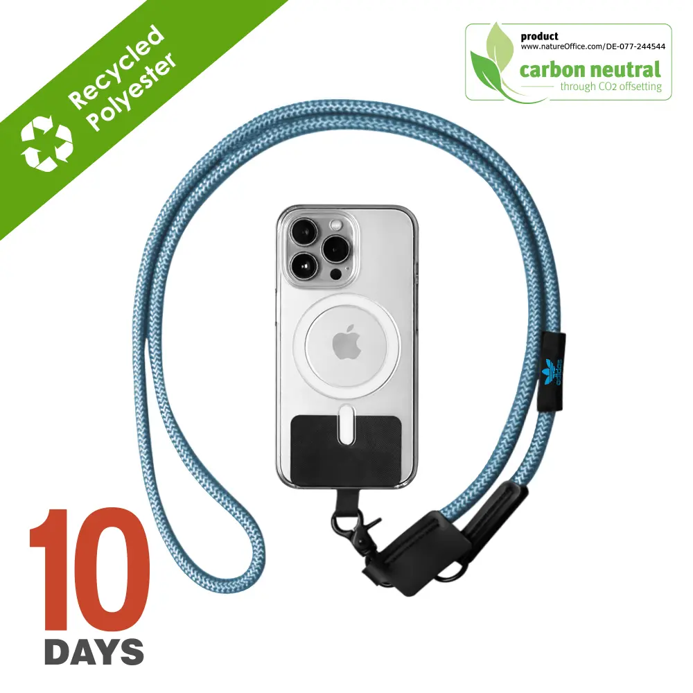  WEI Phone strap with insert Card Grey/Blue