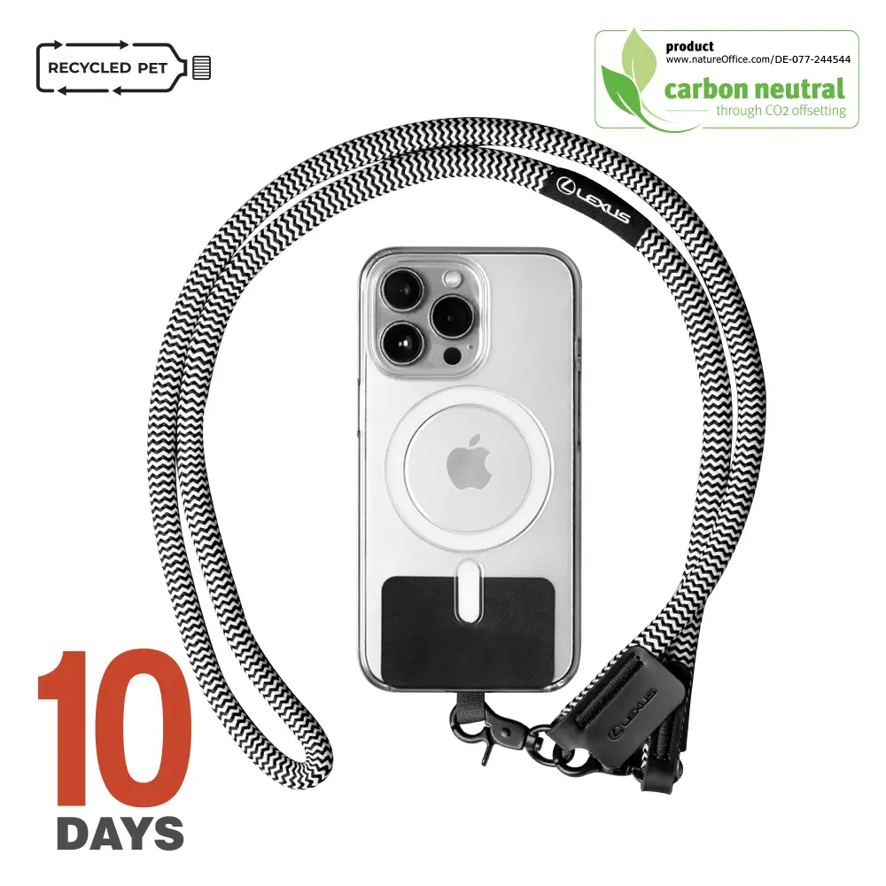  WEI Phone strap with insert Card - Black&White