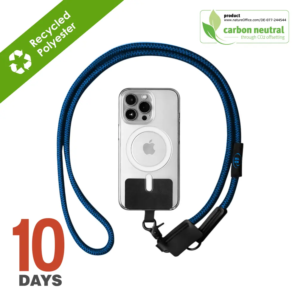  WEI Phone strap with insert Card - Navy Blue