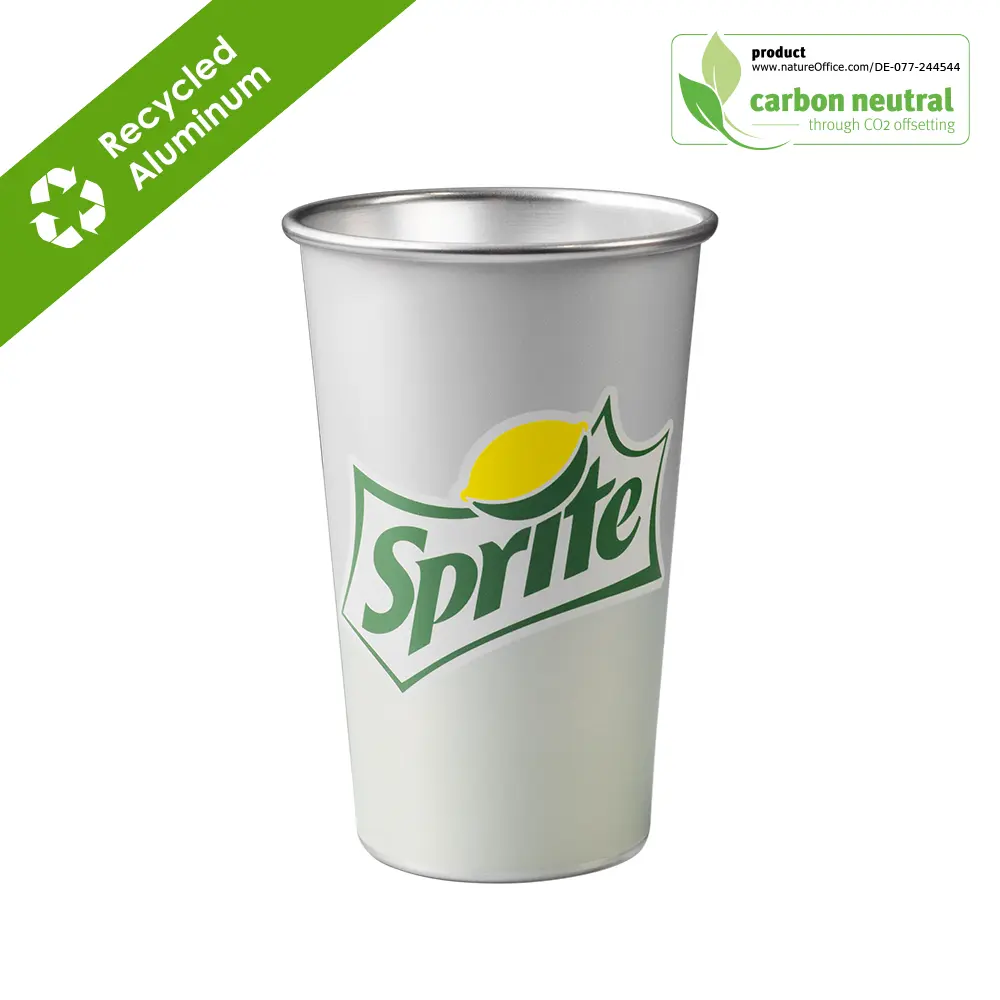 BND885M KOP Recycled alu Eco cup 450ml Relfex Blue