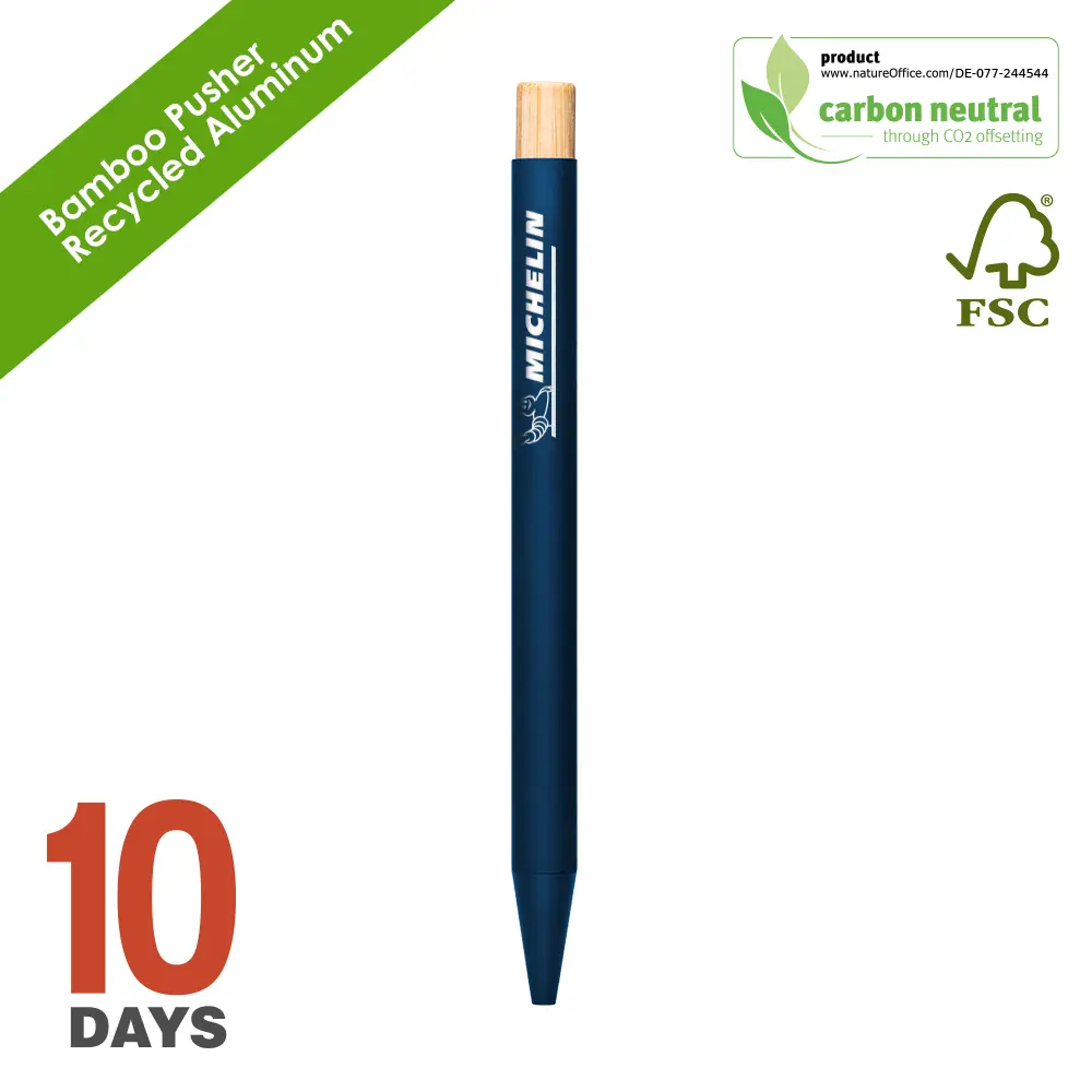  NoClip Recycled alu pen bamboo pusher ST