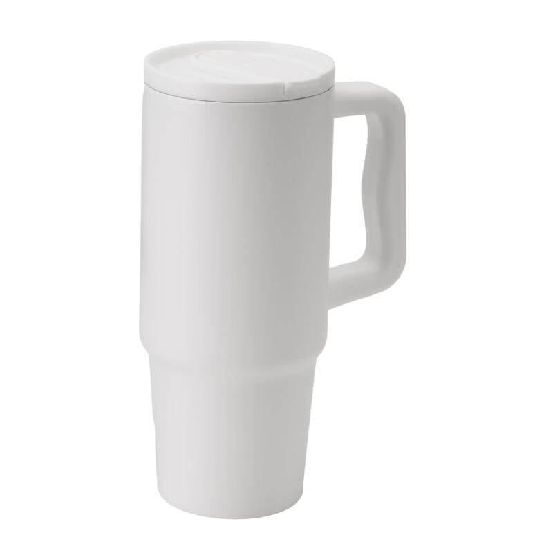 BERN 2.0 - Hans Larsen Recycled Stainless Steel Tumbler with Straw Lid - White