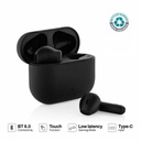 TUNEVO RCS recycled plastic wireless earbuds - Black