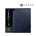 Cross Coventry Blue Lacquer Ballpoint Pen with Classic Blue Journal Gift Set
