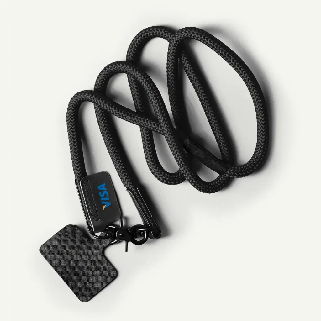 (Custom) WEI - RPET Phone Strap with Insert Card