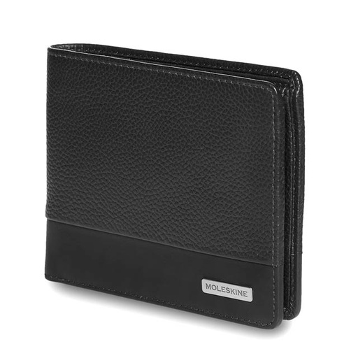 [LAMOL 103] Moleskine Classic Match Genuine Leather Wallet - Black