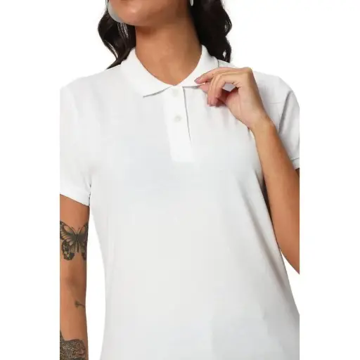 [W-Earth Black - L] Santhome PRO EARTH (Womens) - The Fully Recycled Polo Shirt