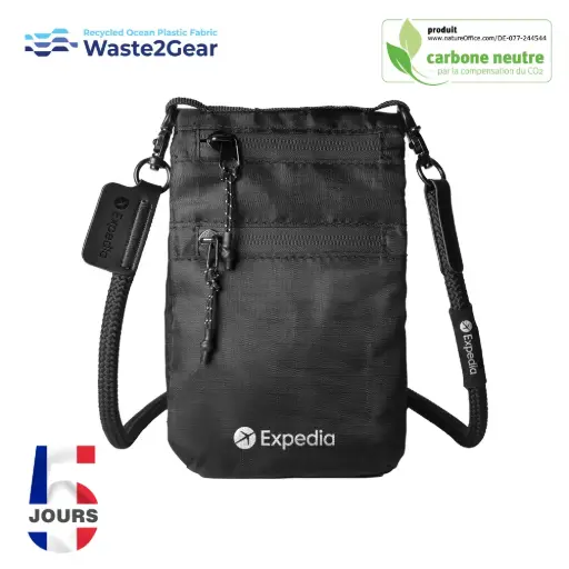 [BND982]  RPET PHONE & DAILY ESSENTIALS SACOCHE *STOC