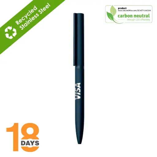[BND78]  Sari, THIN twist metal pen STOCK BLUE Rubber