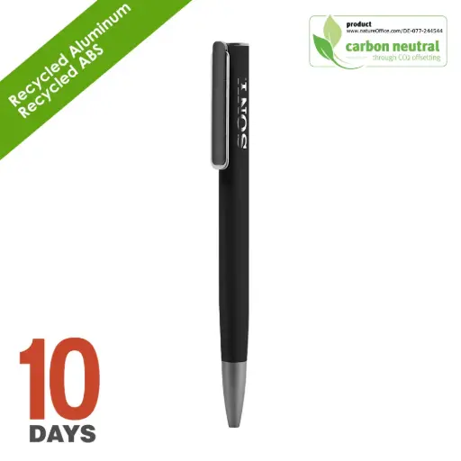 [BND192]  URRGH Recyled Alu ball pen black rubber sto