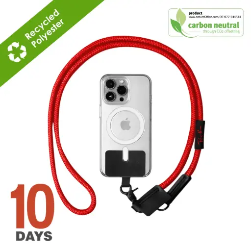 [BND999]  WEI Phone strap with insert Card - Red