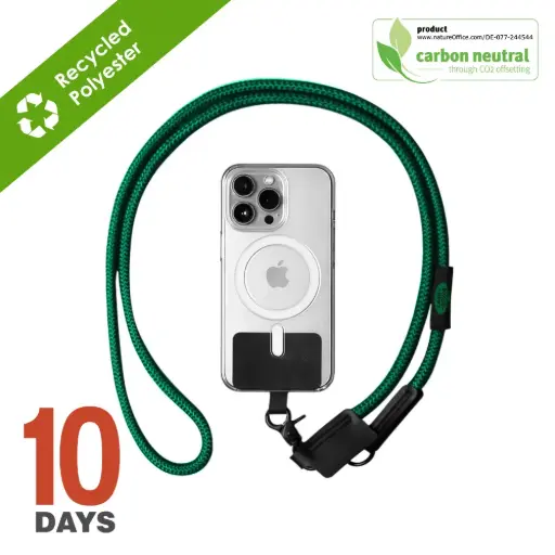[BND999]  WEI Phone strap with insert Card - Dark Green