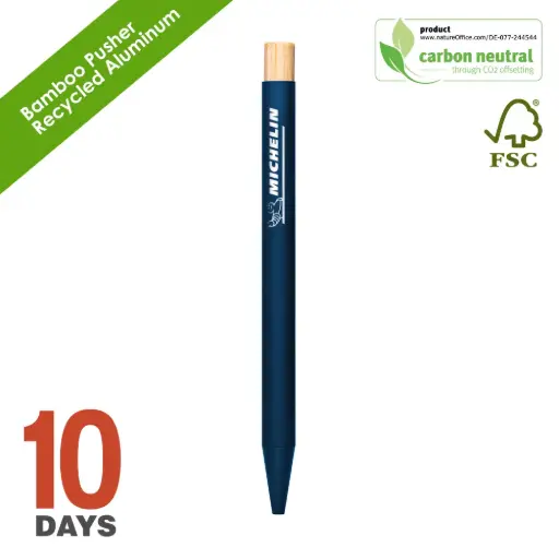 [BND188AB]  NoClip Recycled alu pen bamboo pusher ST
