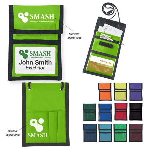 [HV-308] Nylon Neck Wallet Badge Holder