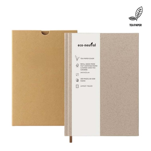 [NBEN 5367] KEILA - eco-neutral TEA Cover A5 Notebook
