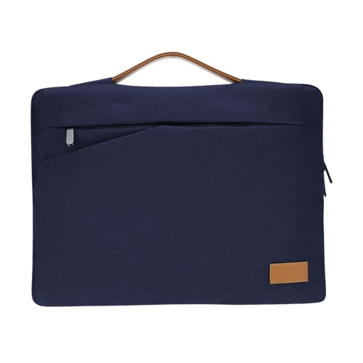 [LSSN 2216] SALCEA - Santhome® 15" Laptop Sleeve - Navy Blue/Tan