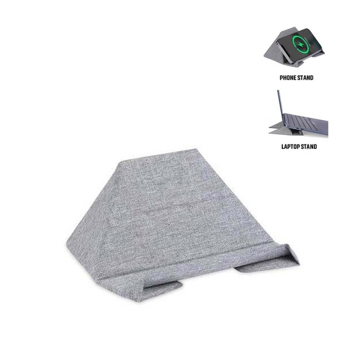 [ITGL 1251] STANDIE - Giftology RPET 2-in-1 Laptop and Phone Stand - Grey