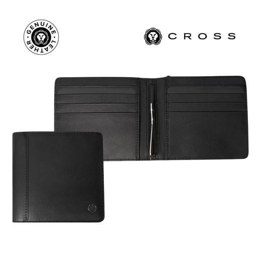 [LACR 2026] CROSS Leather Clip Wallet - Black